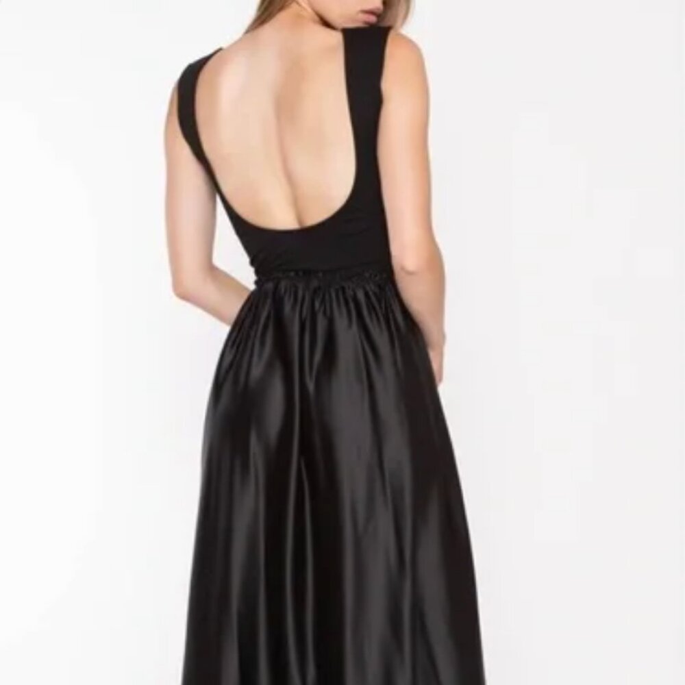 Ripley Rader Size 3 Black Satin Ashley Dress - Picture 2 of 11